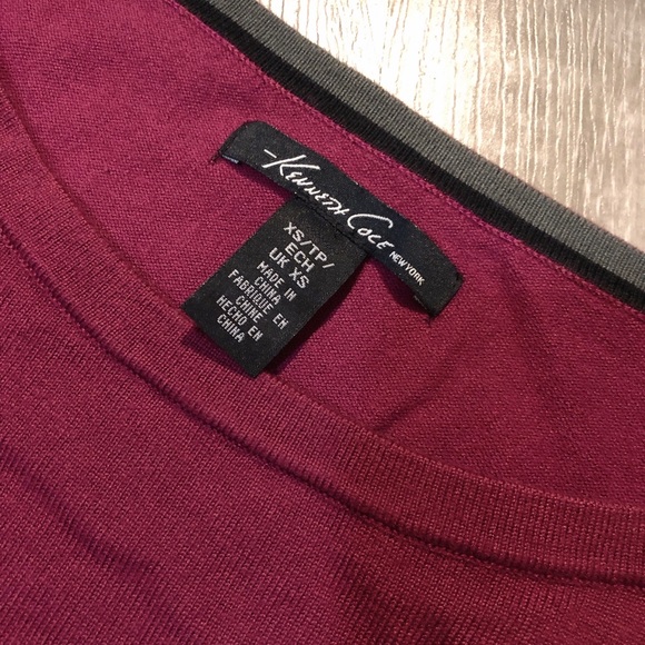 KENNETH COLE Maroon / Burgundy Sweater Dress XS - Picture 2 of 5